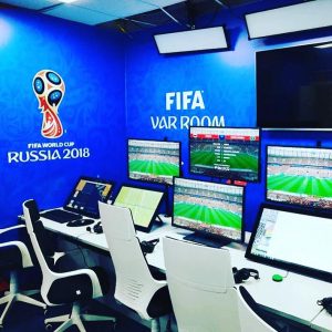 VAR in use during the World Cup.